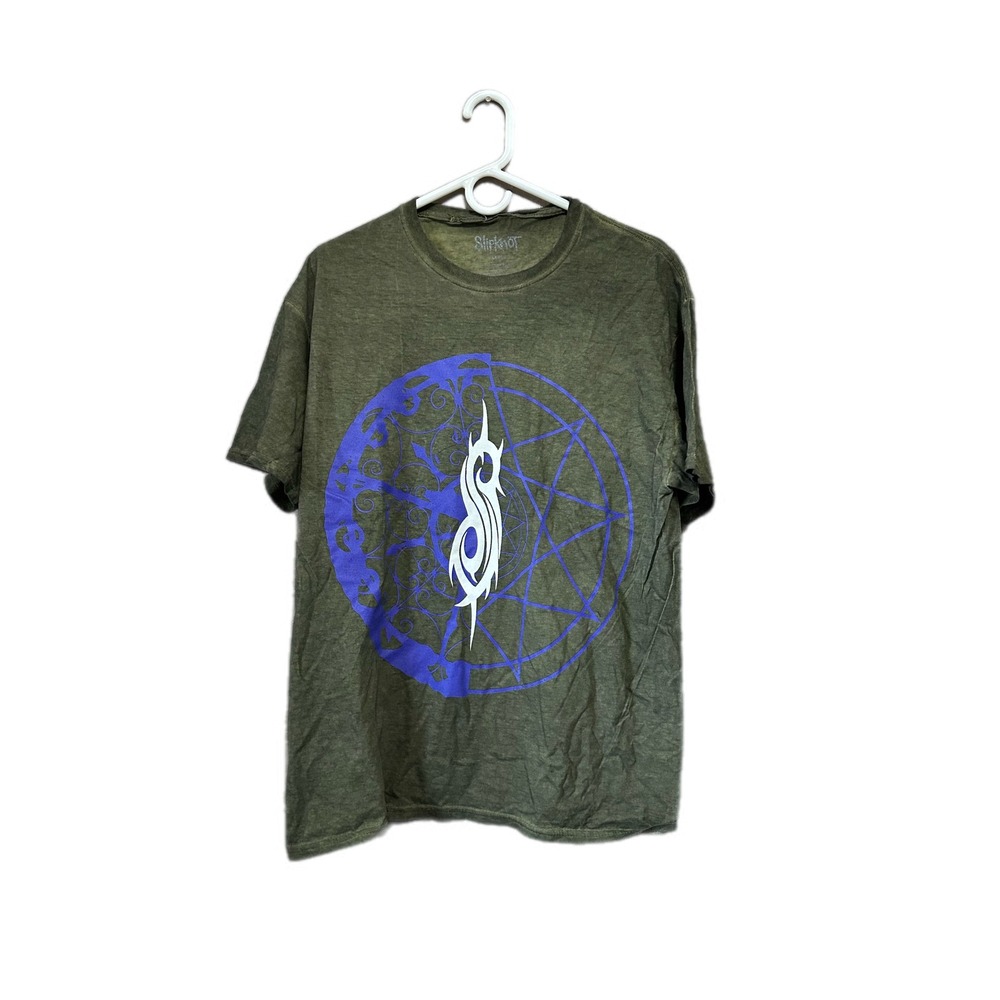 Slipknot‎ Band T Shirt Men's Large Green Graphic Tee